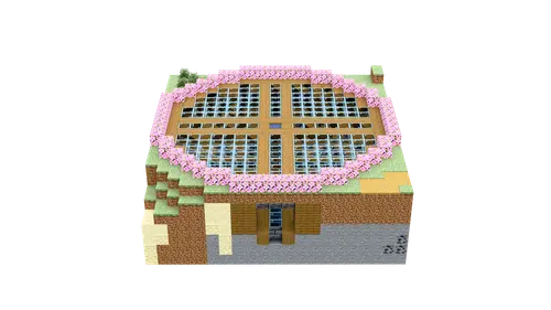 圆形樱花地下小屋