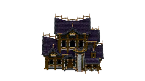 深板岩黑石房屋
