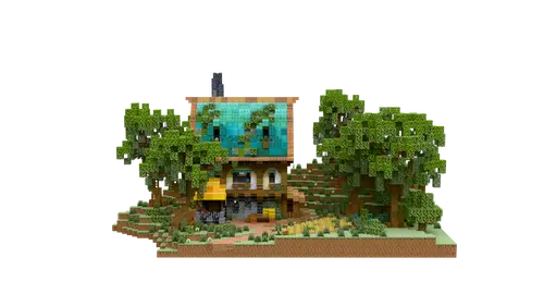 奇幻中世纪林中小屋