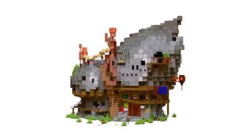 圆石峰 - Minecraft 建筑教程 | MCBlock | MCBlock