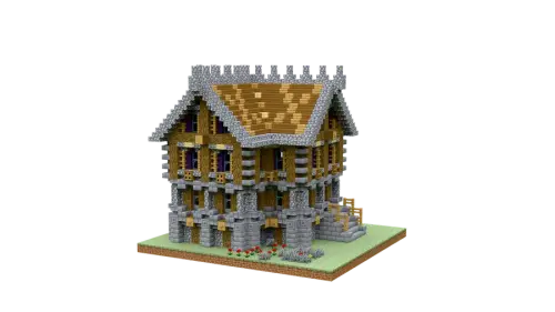 中世纪四层小屋